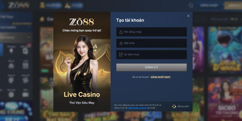 ZO88 - Nhà Cái Online Uy Tín Với Kho Game Đẳng Cấp Quốc Tế 4 Cách đăng ký ZO88 chưa đến 3 phút